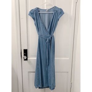 Gap denim wrap dress